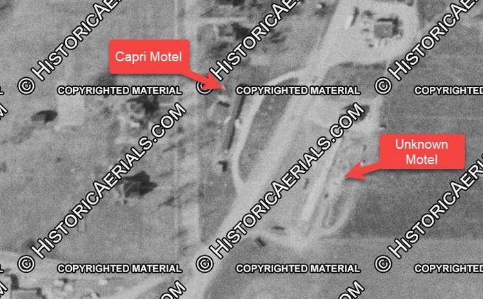 Capri Motel - 1956 Aerial (newer photo)